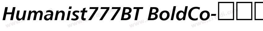 Humanist777BT BoldCo字体转换